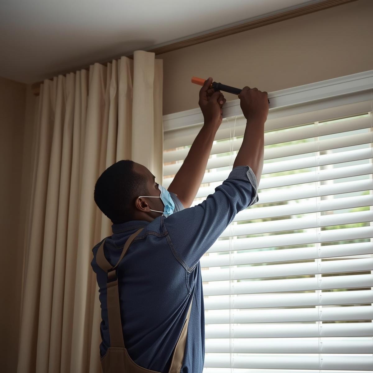 Expert Installation_Installed by trained professionals with attention to detail. for blinds and curtains with using tools