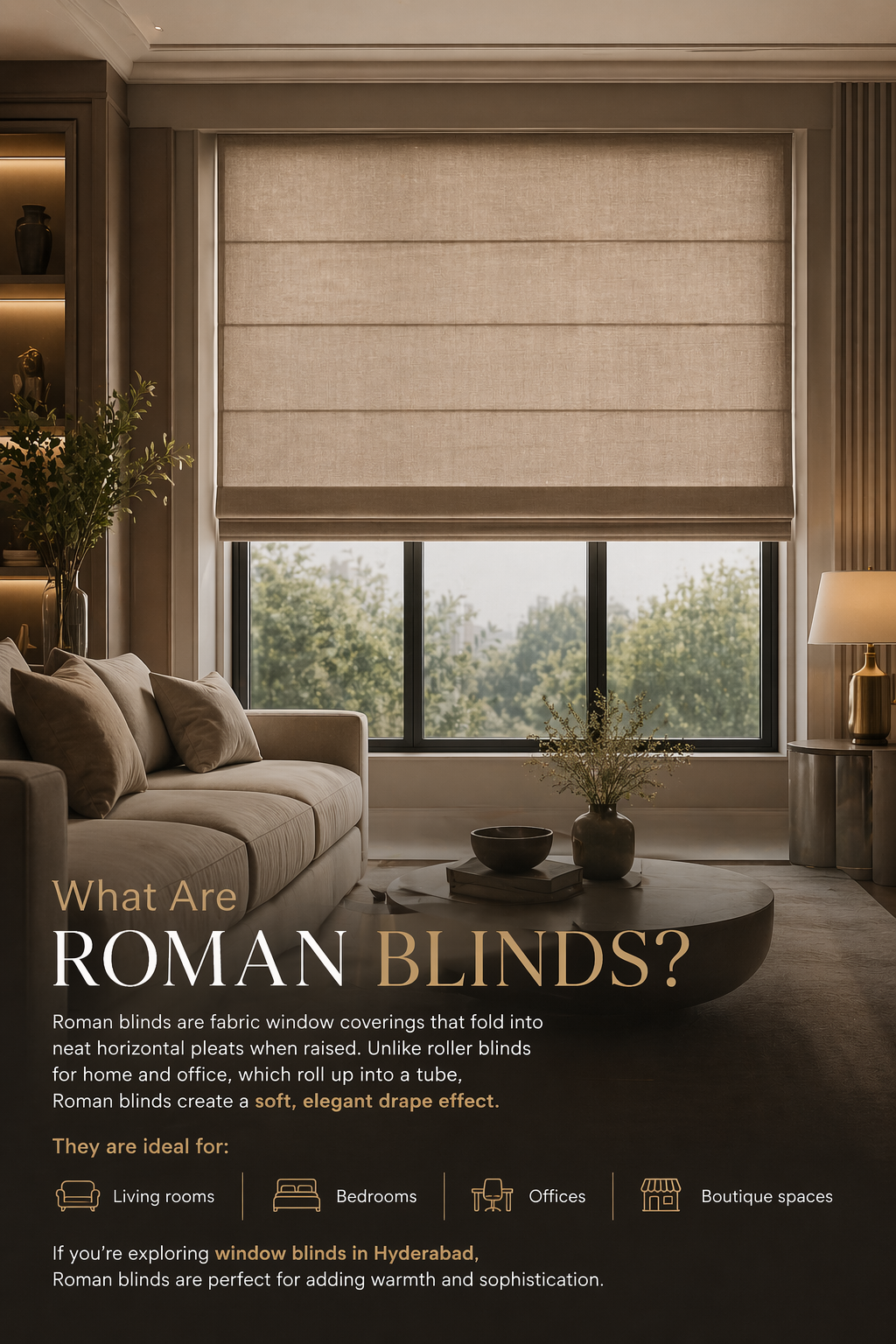 what are Roman blinds ,  roman blinds in hyderabad