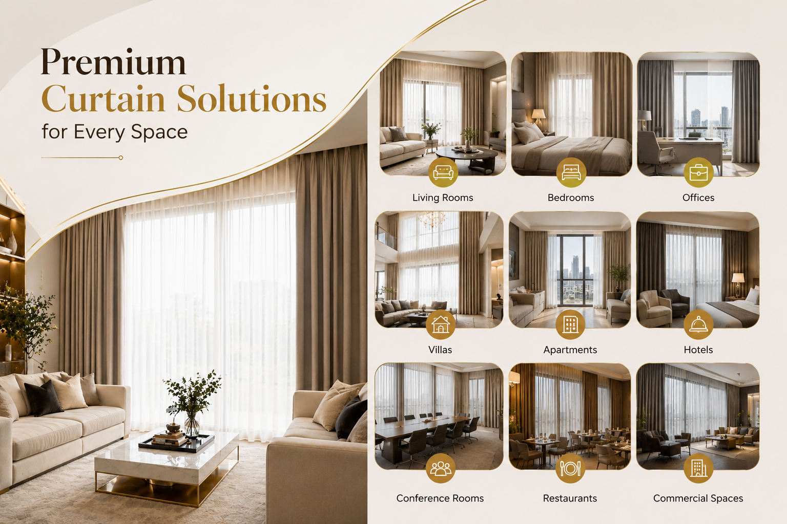 Premium Curtain Solutions for Every Space<br />

